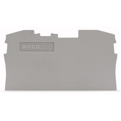 WAGO 2006-1291 - WAGO End/Intermediate Plate - Gray