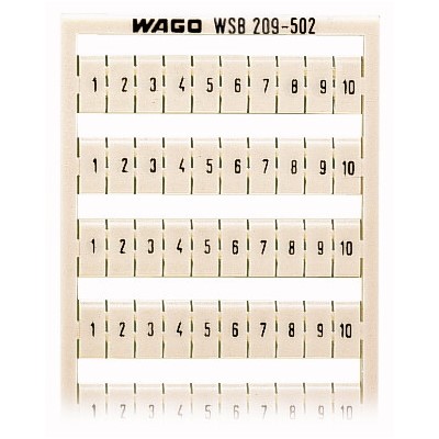 WAGO 209-502 - WAGO WSB Marking Card - 1-10