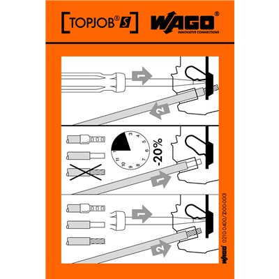WAGO 210-400/2000-001 - WAGO OPERATING STICKER TOPJOB-S(120x80m