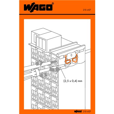 WAGO 210-407 - WAGO OPERATING STICKER:726s (80mmx104mm
