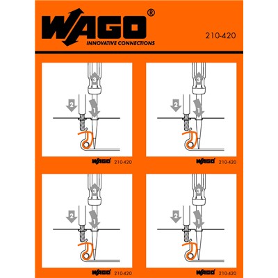 WAGO 210-420 - WAGO OPERATING STICKER:870s (1.18x1.26)