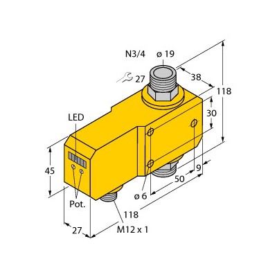Turck FCI-N3/4D20A4P-AP8X-H1141 - Turck Flow Sensors Flow Amplifiers (MK 9